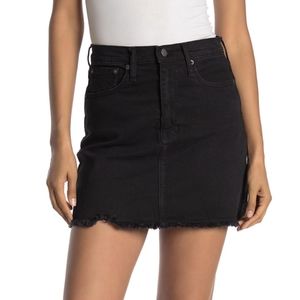 Madewell McCaren Frayed Hem Denim Mini Skirt Sz 24